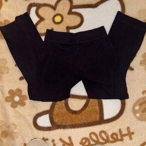 off-black straight leggings